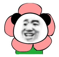 乐开花超大霸屏熊猫头表情包