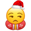 发愁小黄脸圣诞衣圣诞帽表情包