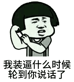 我装逼什么时候轮到你说话了