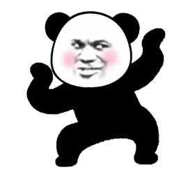 超大霸屏熊猫头GIF 动图表情包