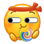 小黄脸吃棒棒糖