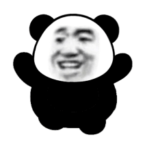 开心跳起 超大霸屏熊猫头表情包