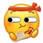 小黄脸吃东西表情包